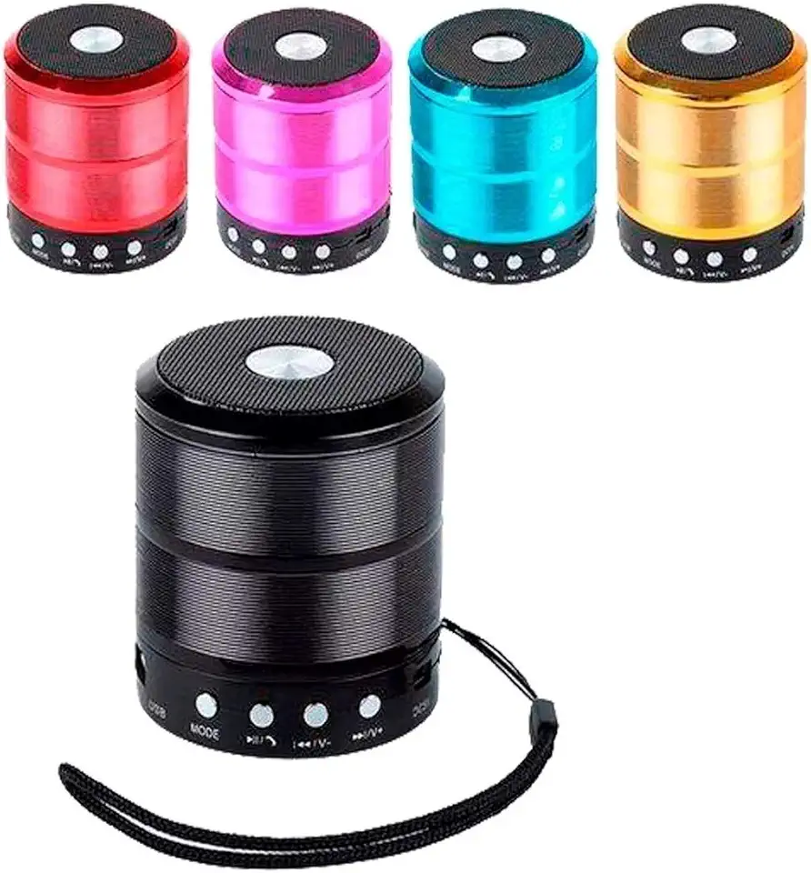 Mini Caixa Caixinha Som Portátil Bluetooth Mp3 Fm Sd Usb Hi Preta