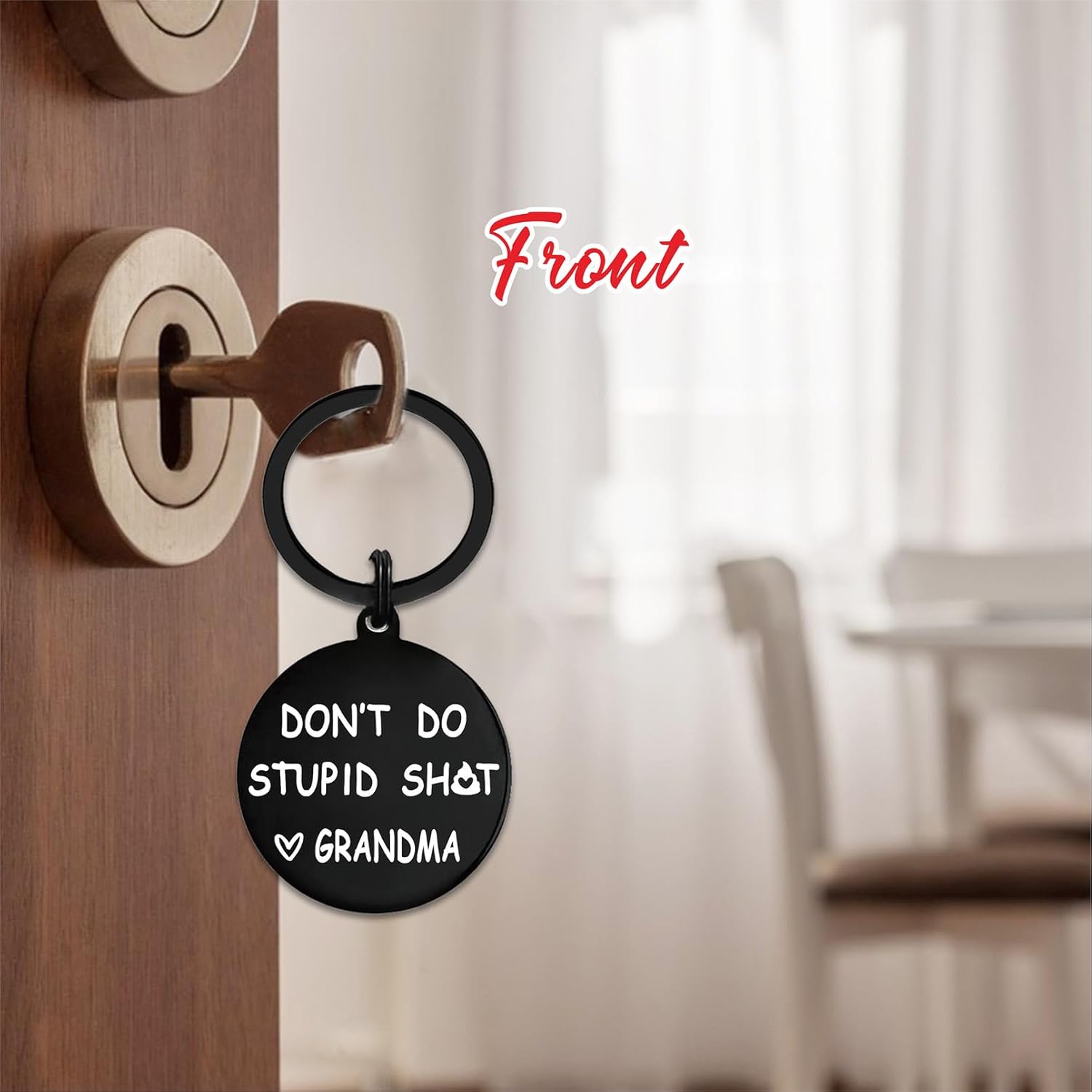 Gezxin Grandson Gifts Grandson Granddaughter Keychain, Funny Gag Gifts for Grandkids Basket from Grandma and Grandpa - Image 4