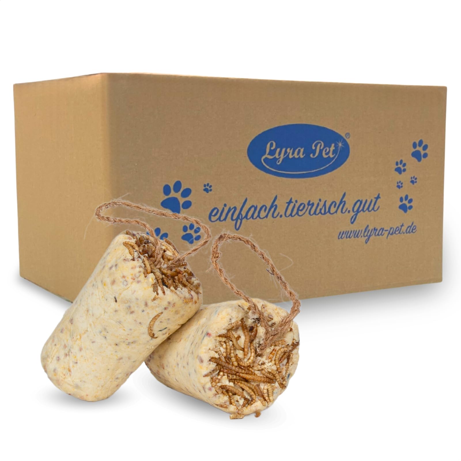 Lyra Pet® 3 x 12 STK. Protein Boost Körner Riegel mit Mehlwürmern fettreich | Proteinreiches Vogelfutter für Sommer & Winter - Premium Erdnussbutterriegel - Fettreicher Energiespender für Wildvögel