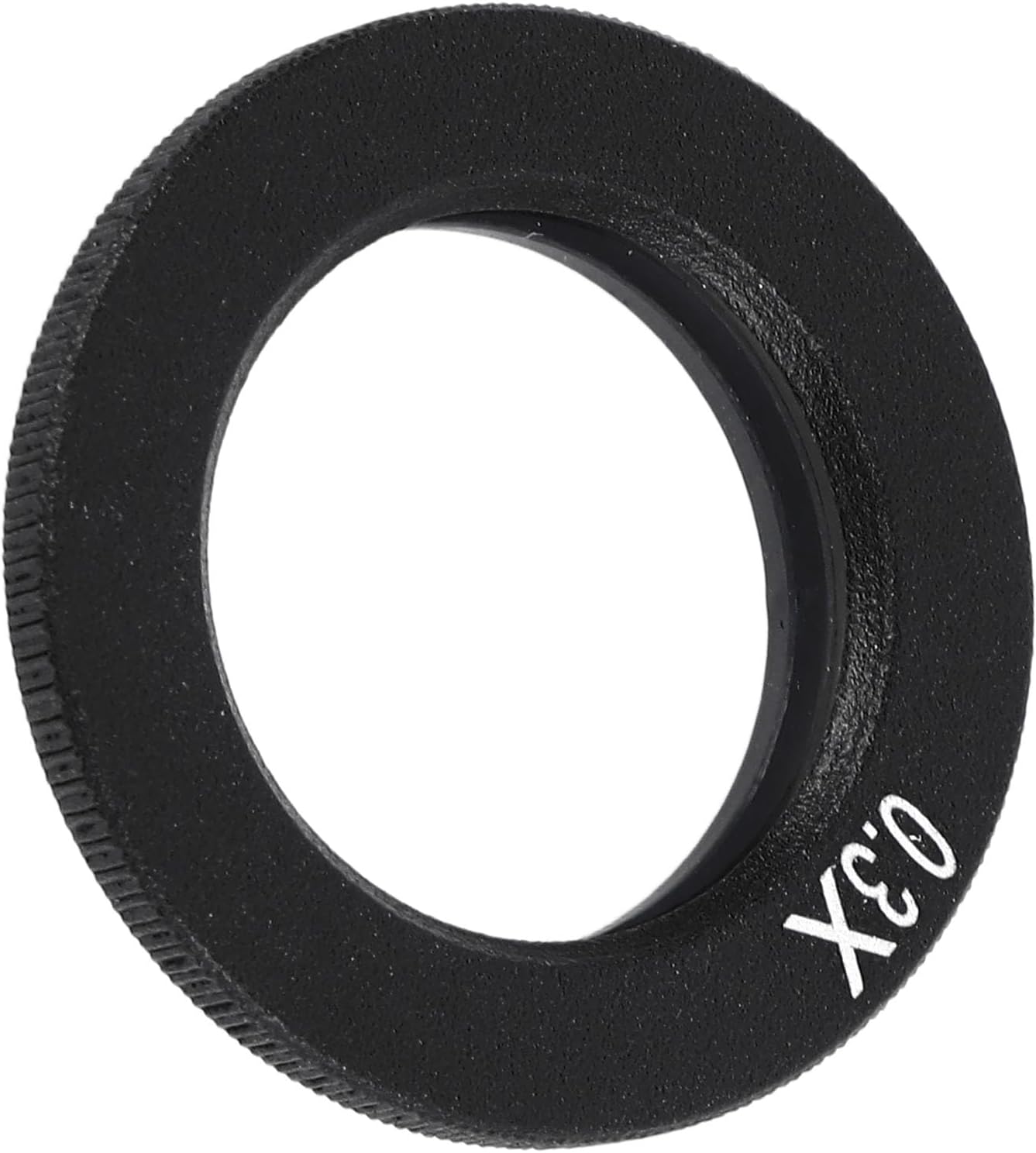 Microscope Auxiliary Lens, Parallel Light Beam Sharper Images Aluminum Alloy Frame Optical Objective Lens 24mm Connection Port for Observing Plants Insects (0.3X)