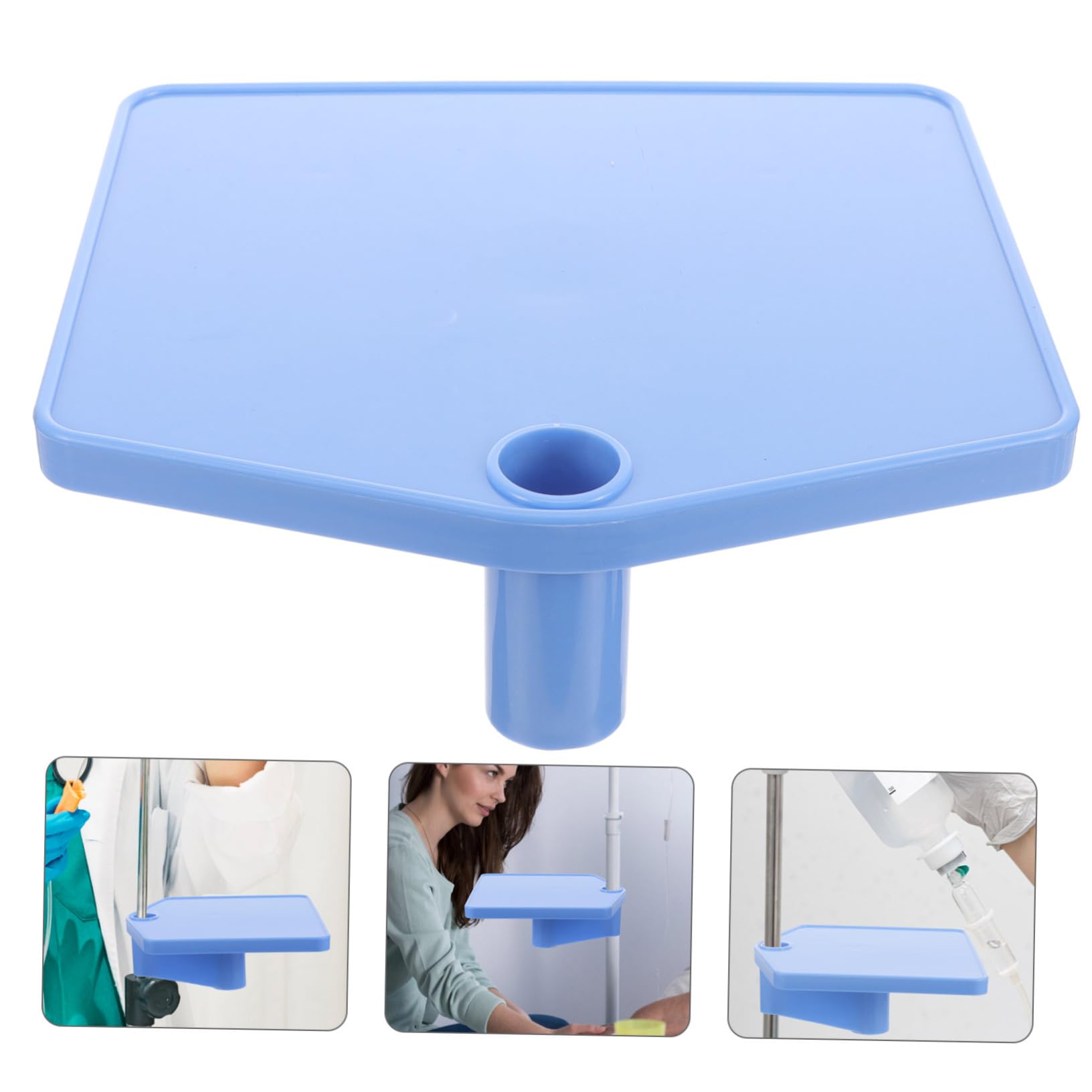 NULYLU Pole Accessories Stand Accessories Stand Plate Tray Hospital Supply Medical Product Holder Stand Support Plate Stand Holder Blue Plastic