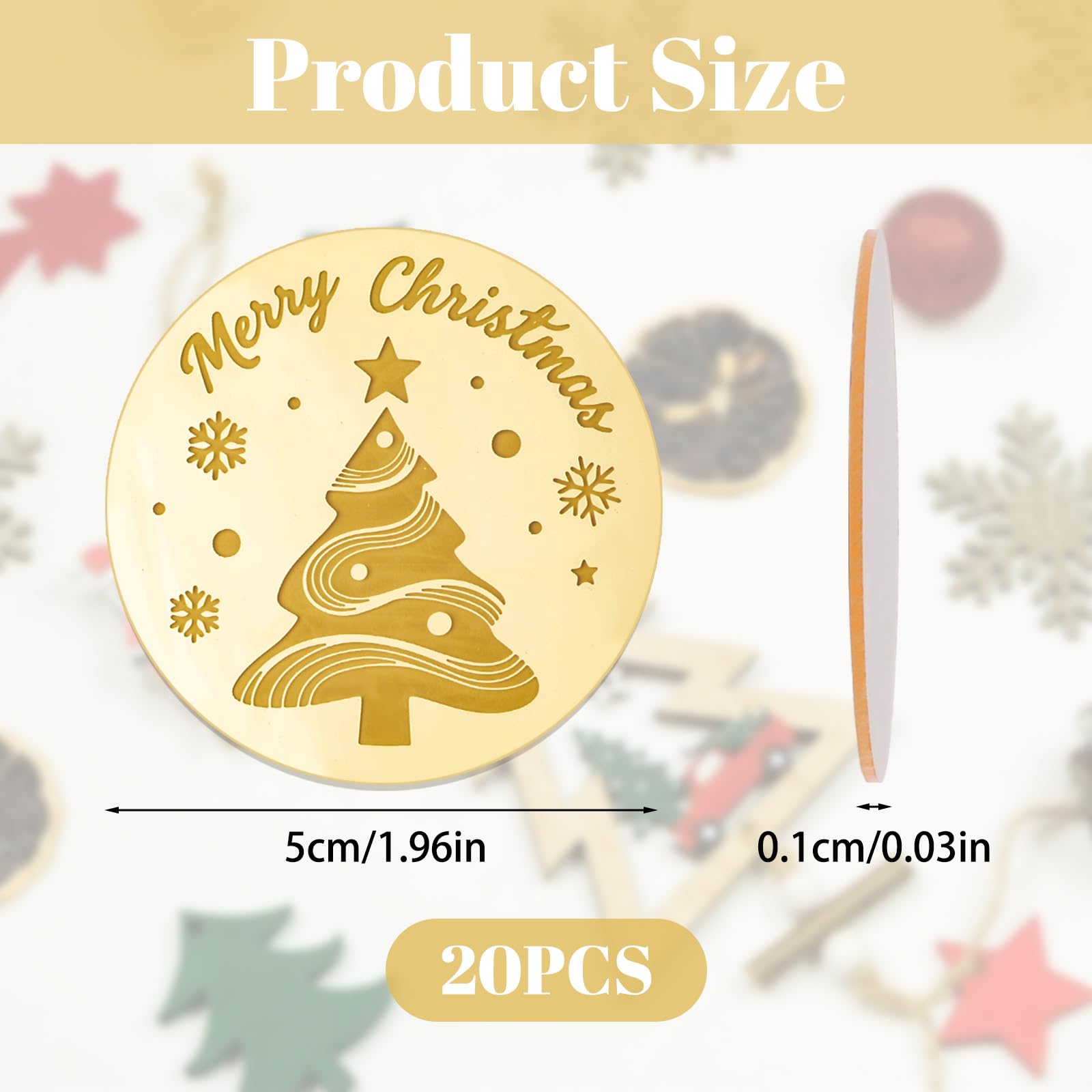 URROMA Merry Christmas Cupcake Toppers - Image 2