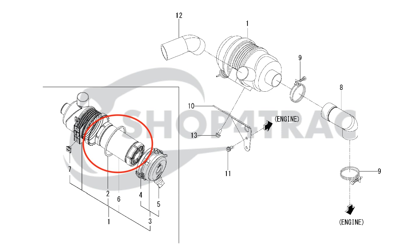 Filtre à air Iseki TM3160 - TM3247 | TM15 - TM17 | TH16 - TH205 | SGR19-SXG22 | TXG | MF1205 - MF1520 | Agco | Challenger