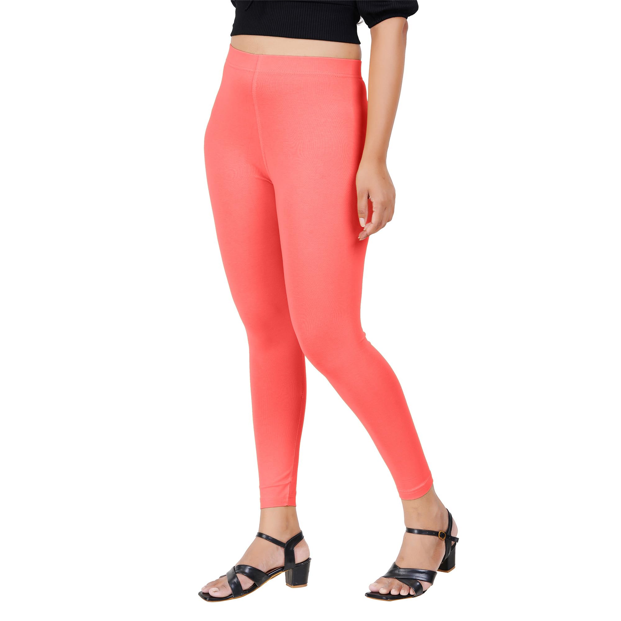 uriyaval Women Cotton Stretchable Ankle Length Leggings-picture-37
