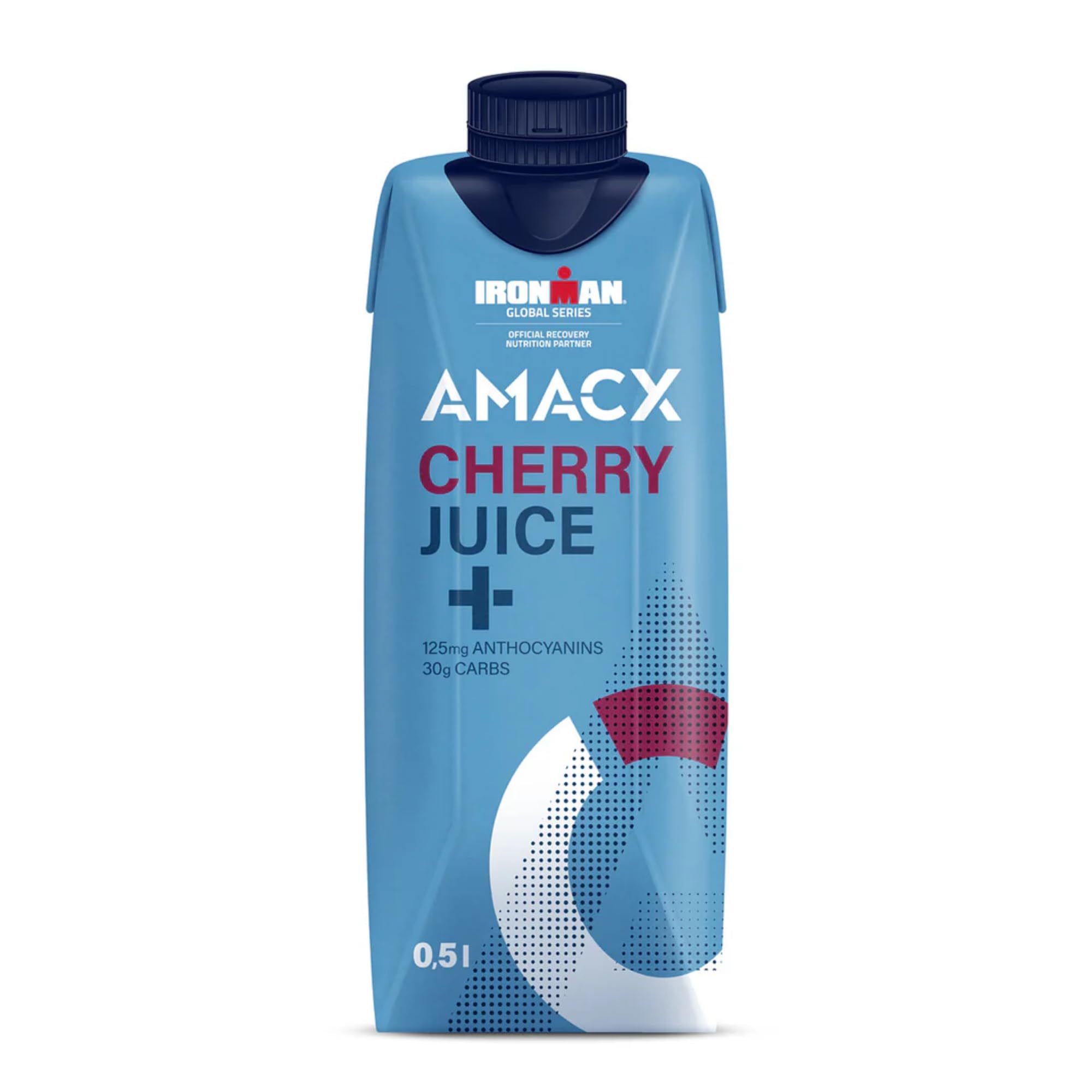 AMACX Cherry Juice+ – 12 x 500 ml – Listo para beber – 125 mg de antocianinas – Favorece la recuperación y la regeneración