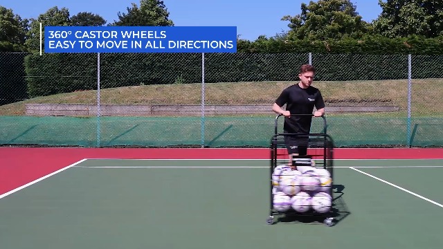 Cesto Portapalloni FORZA Con Ruote - Capienza 40 Palloni, Metallo Resistente, Con Freni - Foto 5