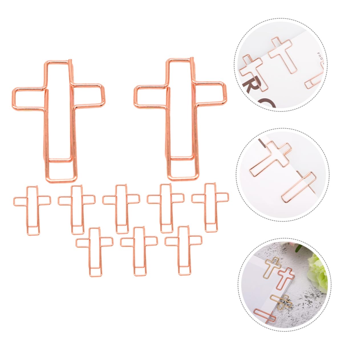 10 pezzi Graffette Metalliche Forma Clip Grandi per Ufficio e Cancelleria Fermagli Resistenti per Documenti e Organizzazione Quotidiana