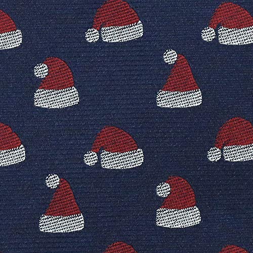 100% Silk Extra Long Christmas Tie With Santa Claus Hats - For Tall Men (63 Inches Long, Traditional 3.75 Inch Width) #TOP1