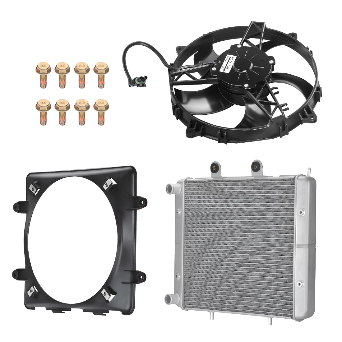 Radiatore in alluminio con ventola di raffreddamento per Polaris Sportsman | per Polaris Sportsman 700 800 MV7 2004–2014 1240521 2410413