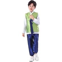 Boys Traditional Dolbok Korean Long Sleeve Shirt Top Vest Pants Suit Outfit Party Cosplay Costume