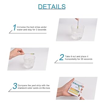 100PCS pH Test Paper Strips 0-14, Universal Litmus Paper | Extensive Test Strips for Urine Saliva Drinking Water Pool Spa Soap Soil Diet Fish Tank Liquids pH Monitoring