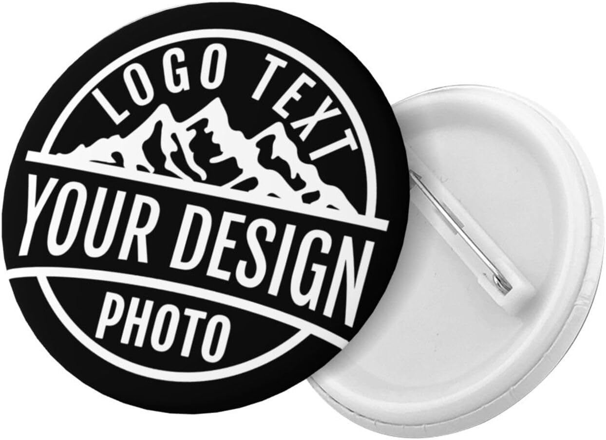 Custom Pins Custom Buttons Add Text Logo Photo 1-1000PCS Design Your Own Personalized Pins Buttons Badges