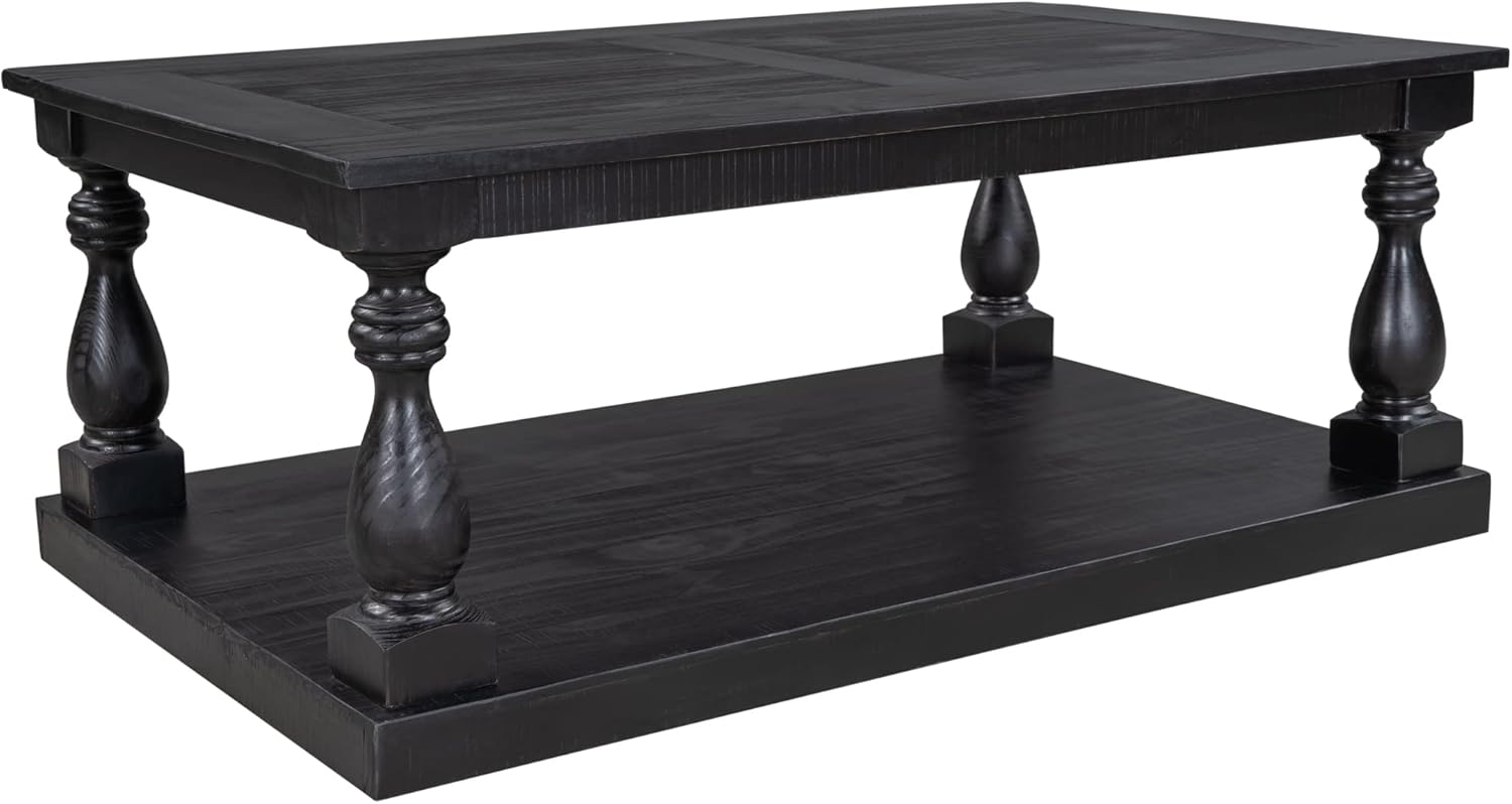 Coffee Table with Storage for Living Room, Farmhouse Coffee