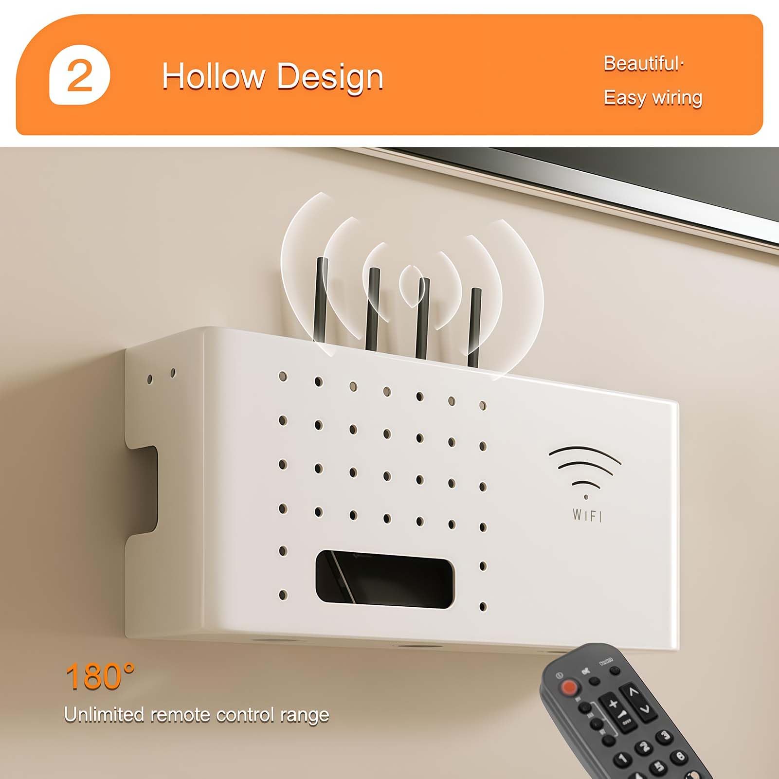 Scatola portaoggetti per router WiFi, da parete, per occultamento multimediale con piccola scatola, per corridoio, ingresso, soggiorno