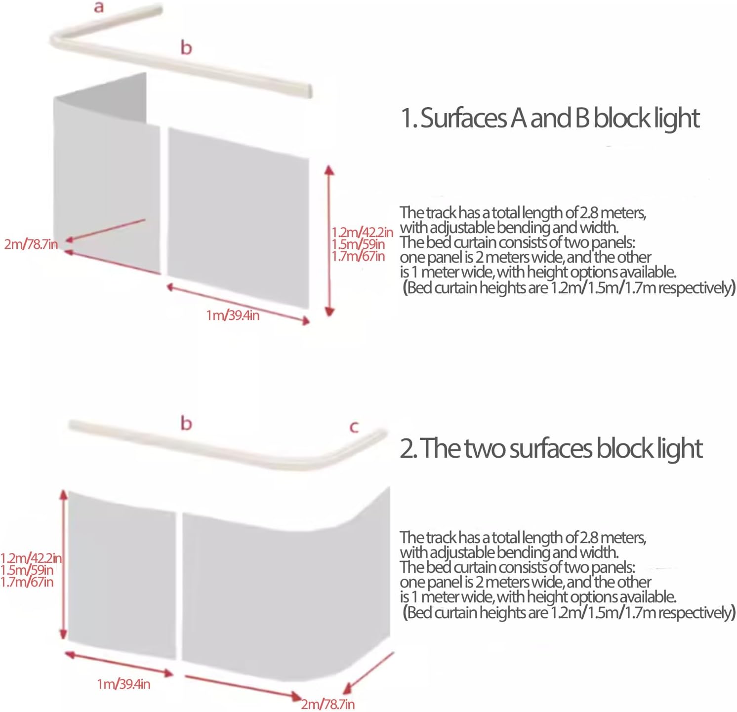 Minimalist and Stylish Bed Curtains,Thick Light-Blocking Mosquito nets,Privacy-Protecting Window Drapes,for Dormitories Single beds Both Male and Female Students,Purple,78.7 × 39.4 × 59.1in