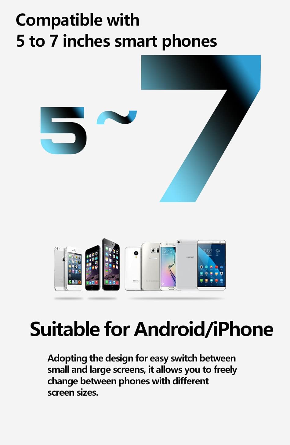 3D VR Glasses Gaming Video Virtual Reality Glasses for 7 inches Mobile Phone