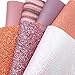 Nude Pink Faux Leather Sheets: ZAIONE 7Pcs 8x12Inch Glitter PU Synthetic Leatherette for Bows Crafts