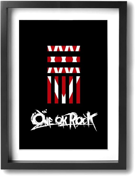 Amazon Co Jp ワンオク ロック One Ok Rock フォトフレーム アートフレーム 水彩画 セット 額縁付きの完成品 キャンバス絵画 壁掛け ウォールアート プレゼント イラスト アーティスト 取り付けやすい 30 40cm 横 ファッション