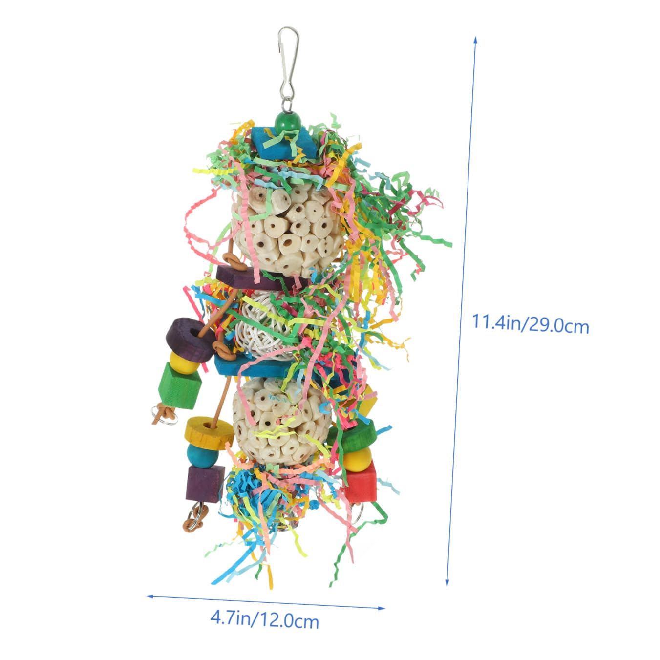 Beaupretty 3pièces Jouet à Mâcher pour Perroquet Accessoire Naturel pour Oiseaux Jouet Suspendu Décoratif pour Cockatiels Perruches Et Oiseaux
