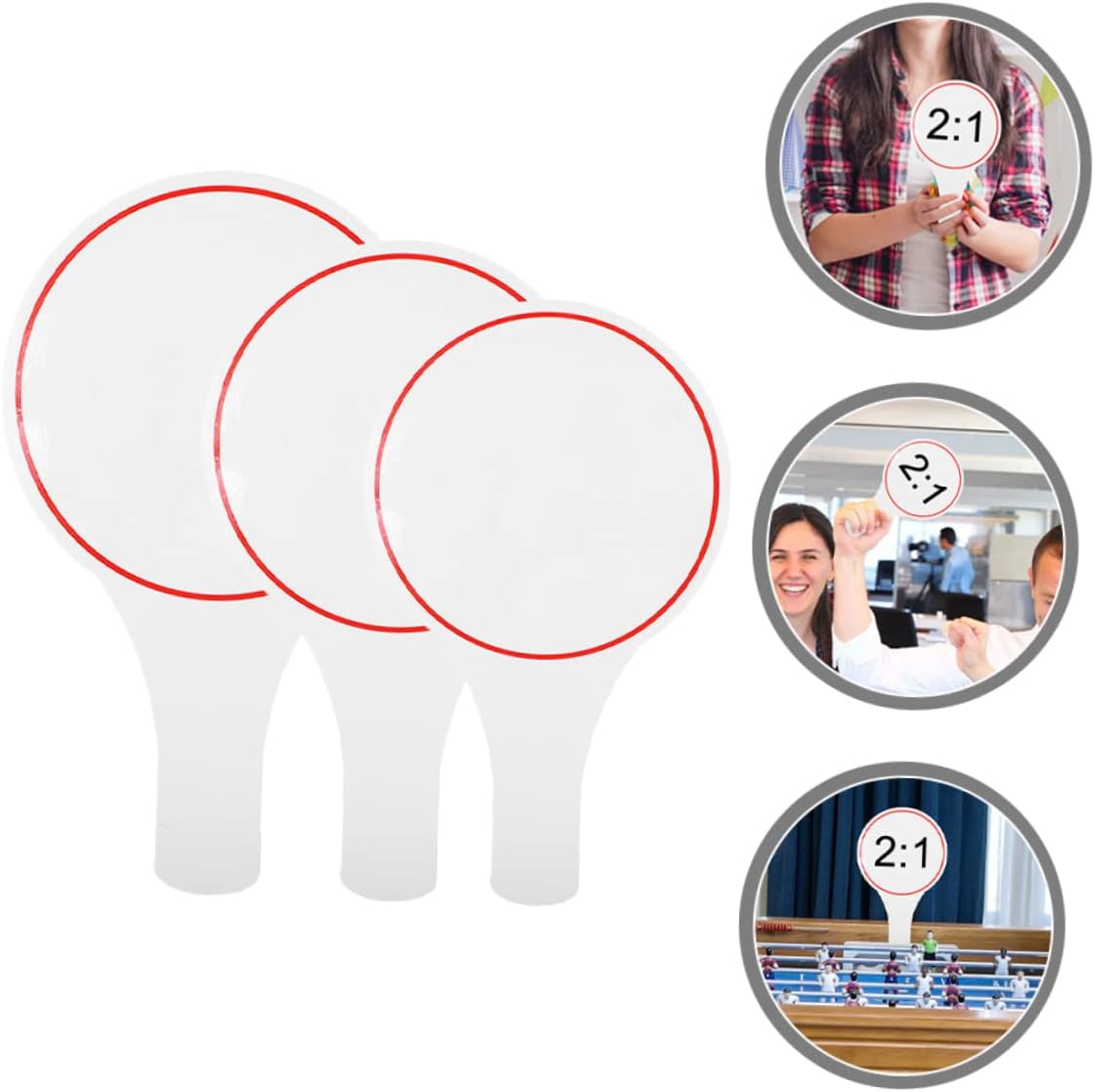 3pcs Multi-Function Scoring Board Hand Board Dry Erase Paddle Voting Paddle for Boys and Girls