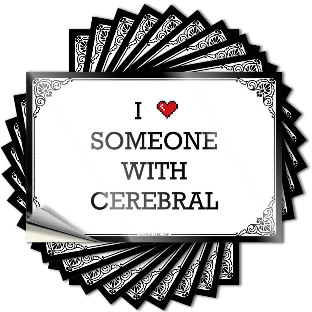 Decals Haves Billiards Core Door I Love Someone with Cerebral - Scratch Resistant Stickers(8X12CM)