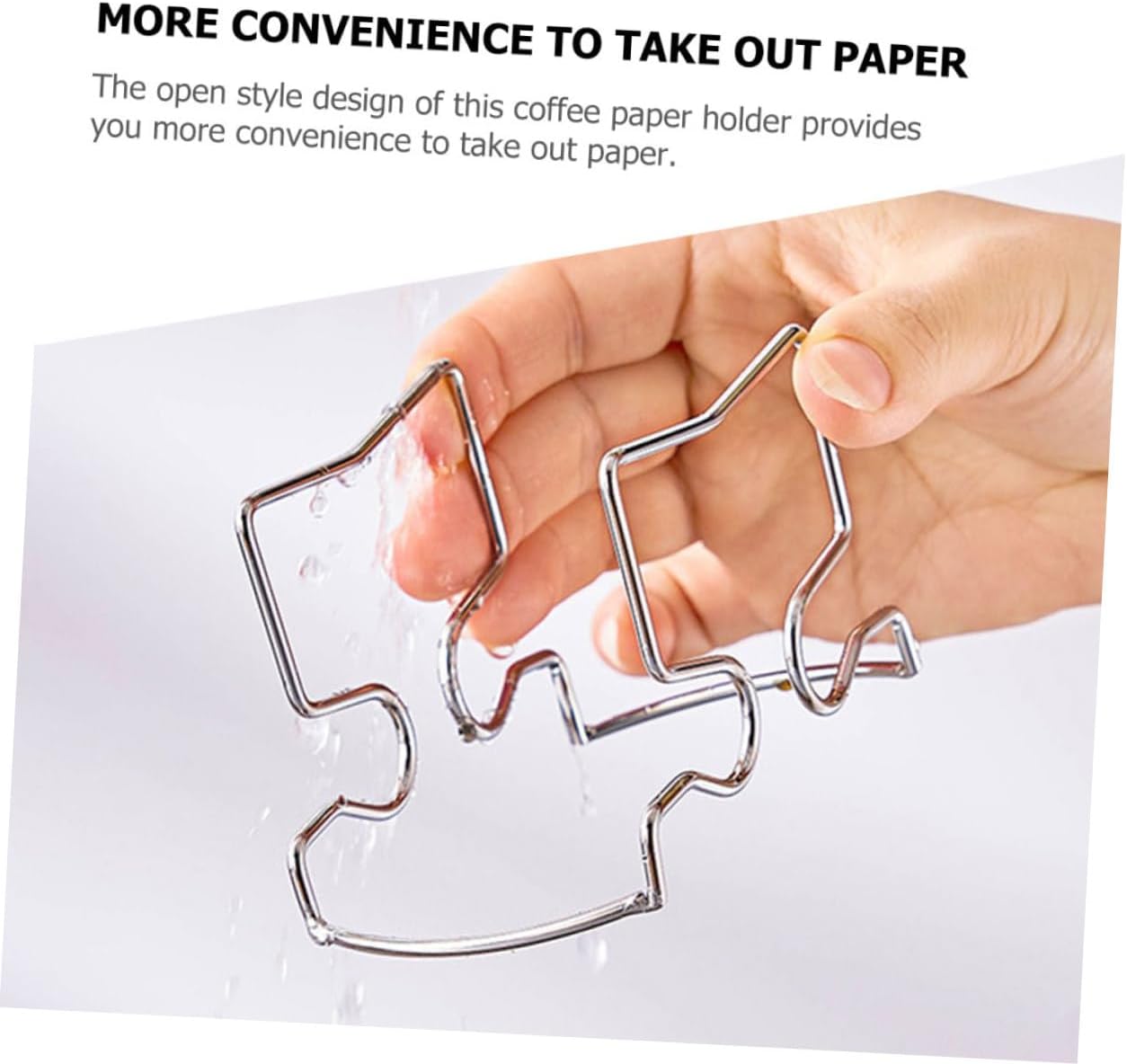 Ciieeo 4sets Stainless Steel Coffee Filter Holder Drip Bag Stand Reusable Dripper Organizer for Outdoor Traveling