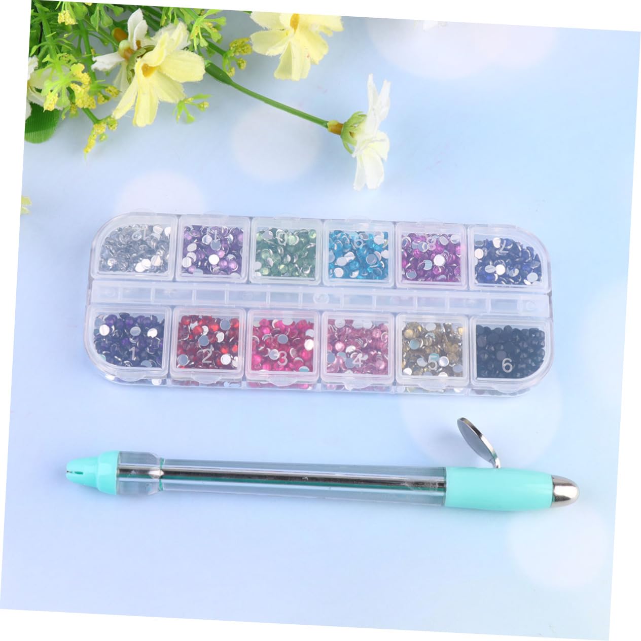 VICASKY 1 Set Multifunctional Nail Art Decoration Kit with Rhinestone Applicator Pen Manicure Tools for Stylish Home Salon Use for Beginners and Professionals