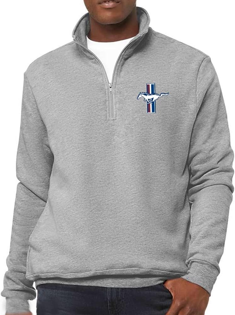 Buy Cool Shirts Ford Mustang GT 1/4 Zip Sweatshirt - No Hood