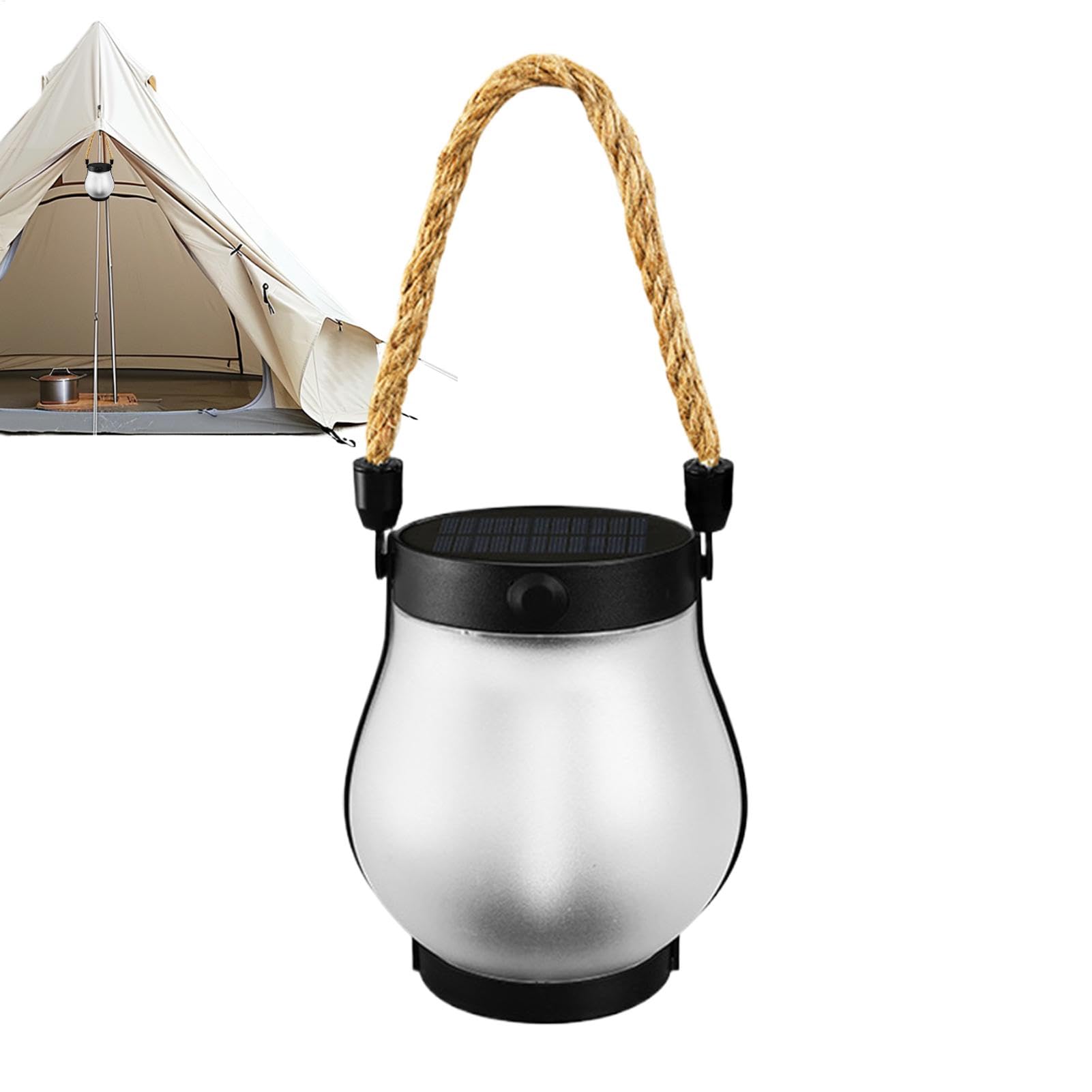 Solar Flame Lights - Dancing Flame Solar Lantern | Weatherproof Outdoor LED Garden Light, Rechargeable Hanging Yard Decoration with Rope for Patio, Camping and Porch