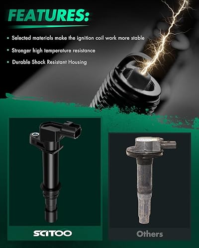 Vista 196 de SCITOO 1 bobinas de encendido con 4 bujías de iridio para Chevrolet 2011-2015 Cruze 1.4L 2016 Cruze Limited 1.4L 2012-2020 Sonic 1.4L 2013-2021 Trax