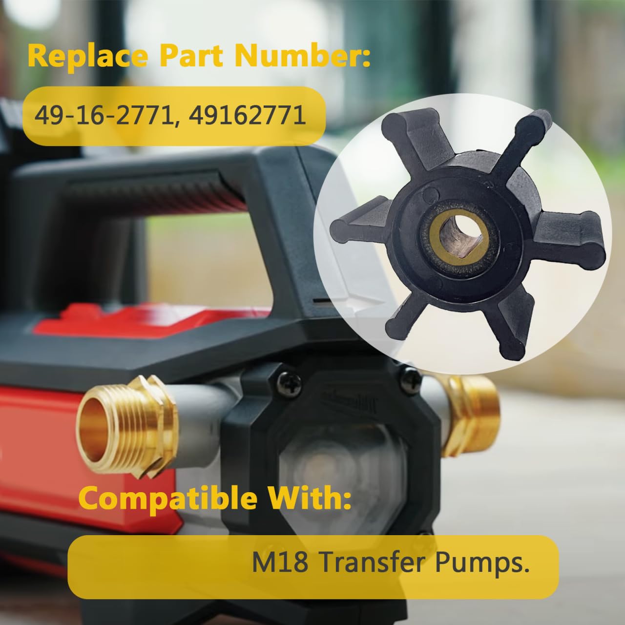 1PK 49-16-2771 Milwaukee Replacement Flexible Impeller Kit NEW 1PK 49-16-2771 Milwaukee Replacement Flexible Impeller Kit NEW