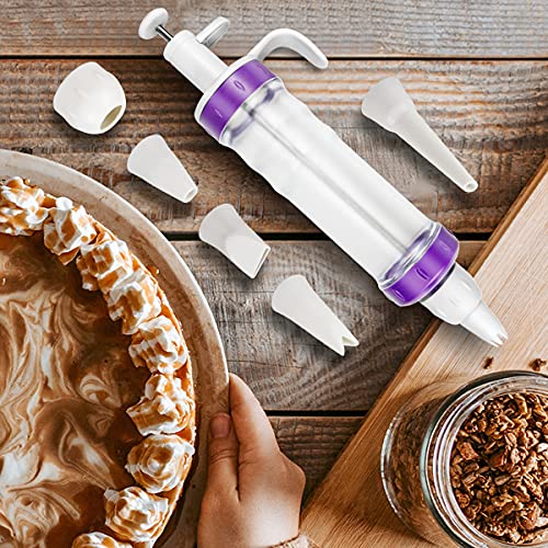 Doerdo Dessert Decorating Syringe Set, Cupcake Filling Injector With 7 Icing Nozzles, 6 Cream Scraper, Syringe Nozzles Kits For Cookies Cake Dessert Decoration #TOP1