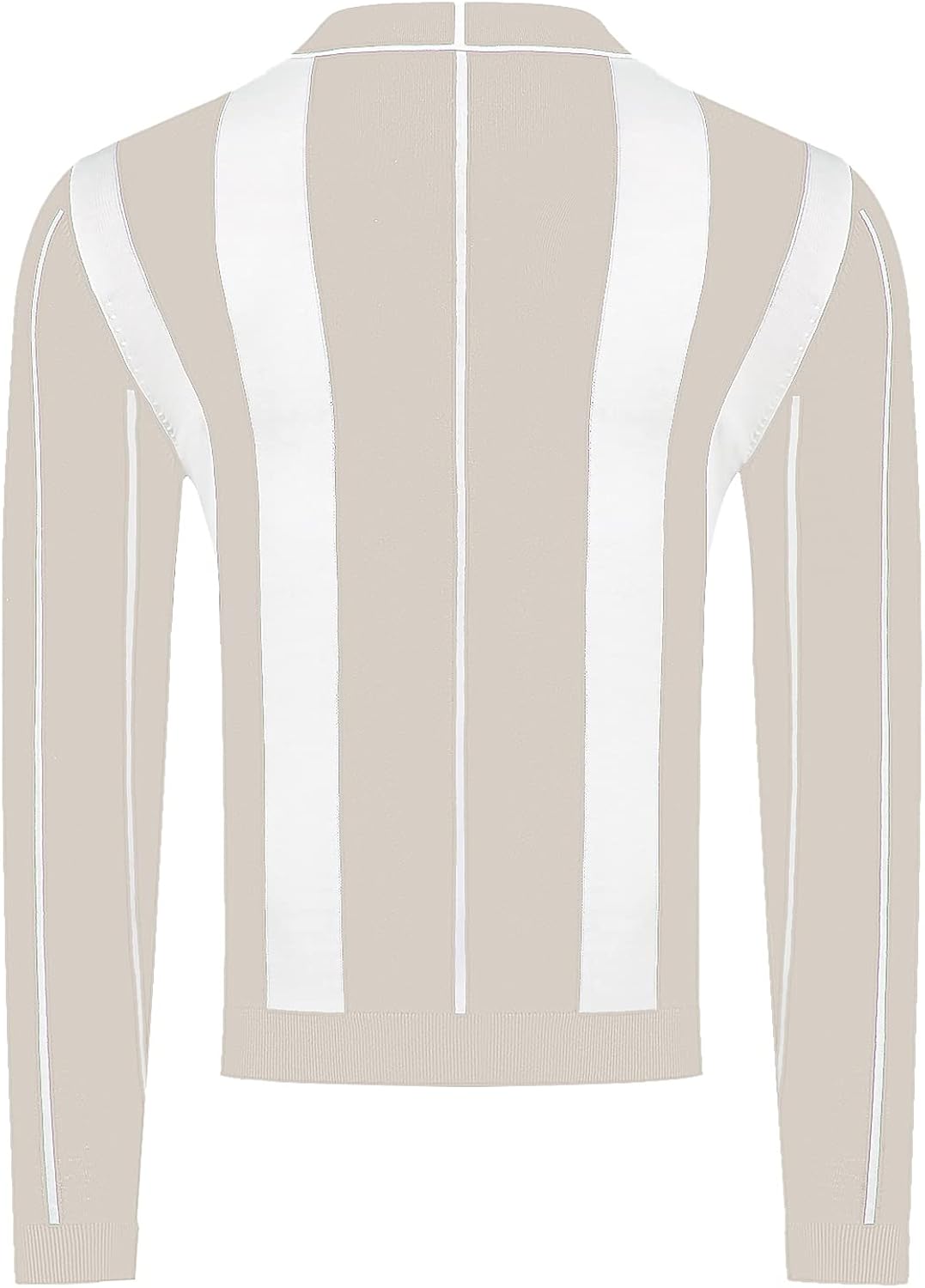 Mens Cotton Long Sleeve Polo Shirts Casual Knit Shirt with Collar Golf Polo Banded Bottom Tops E-gray XX-Large