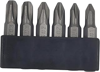 6Pcs 35mm JIS Screwdriver Bit Set with Magnetic Tip, 1/4 Hex Shank, S2 Alloy Steel & 6-Slot Storage Strip – Perfect for Japanese Motorcycles, Cars, Bicycles, and Equipment (JIS #1x2#2x2#3x2)