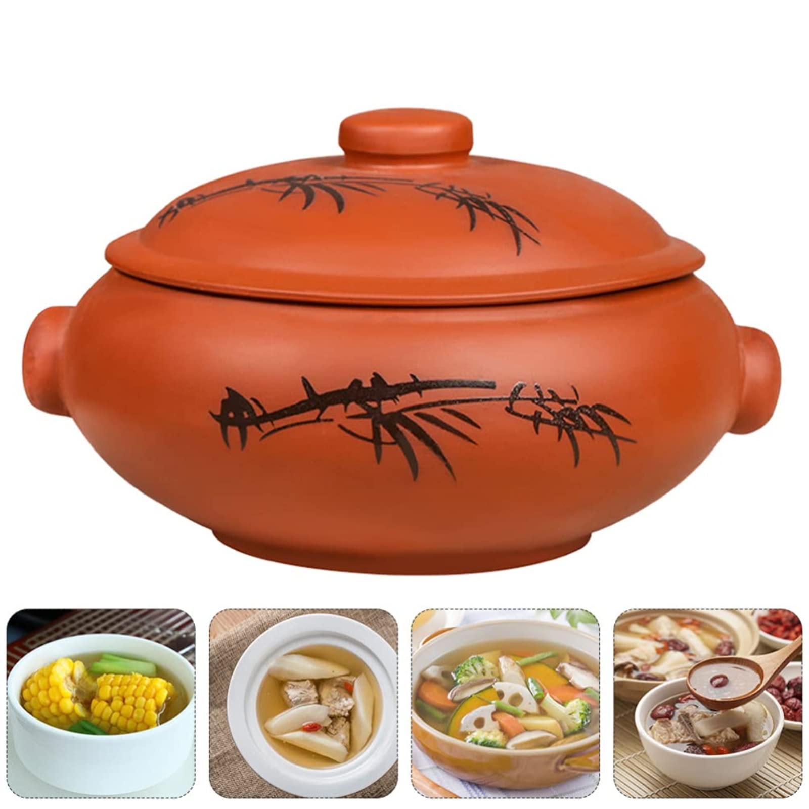 Pentola in Ceramica, Casseruola con Coperchio, Pentola in Ceramica, Pentola per Zuppa, Pentola per Stufato in Ceramica, Pentola per Stufato, Pentole in Terracotta, Pentol