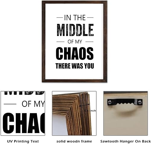 Miniatura 20 de In This Kitchen We Dance - Letrero de madera para decoración de pared, con citas religiosas, letrero de madera enmarcado, estilo rústico de granja