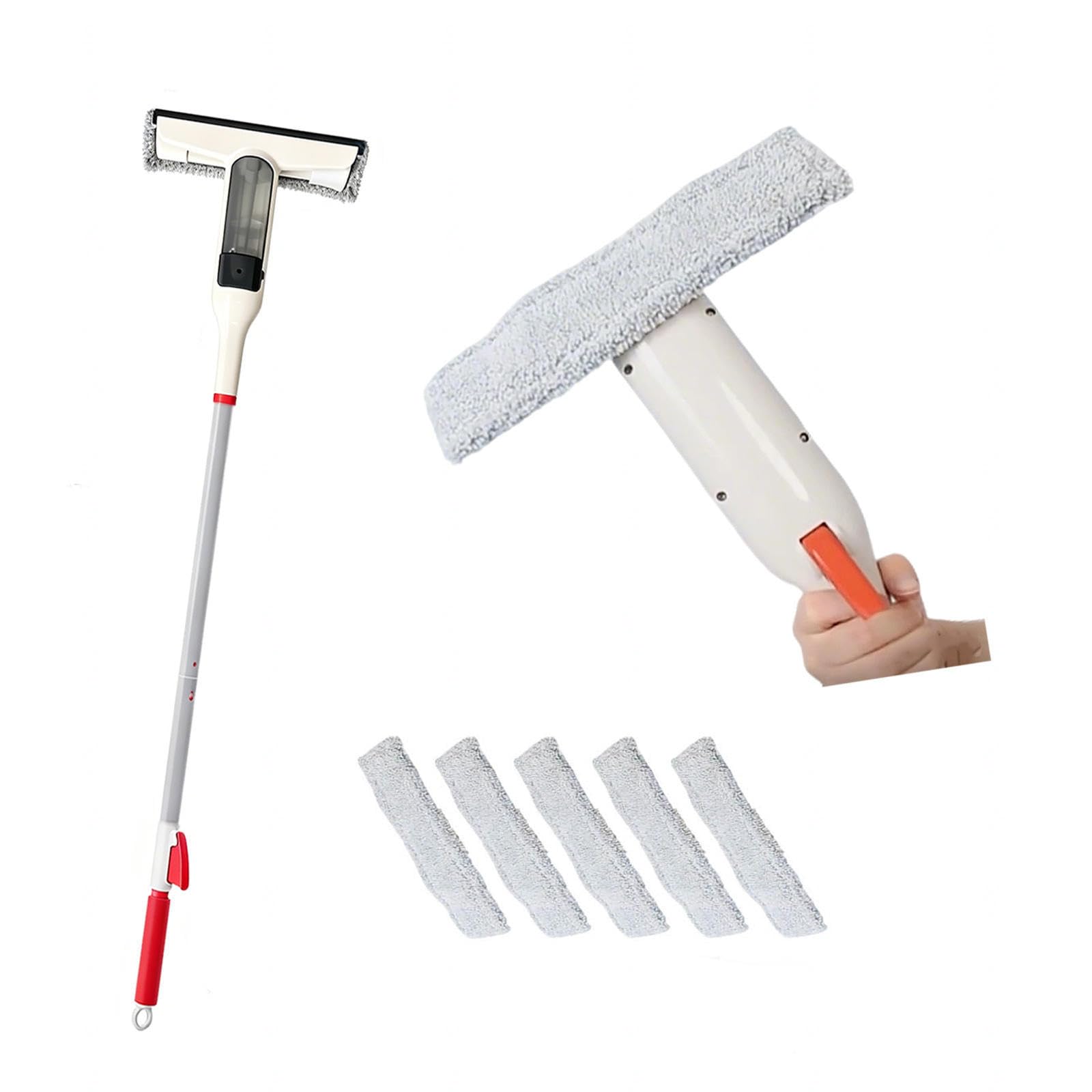 Limpiacristales con Pulverizador Incluye 5 Paños de Limpieza Limpiacristales en Spray de Doble Cara Adecuado para Múltiples Escenarios