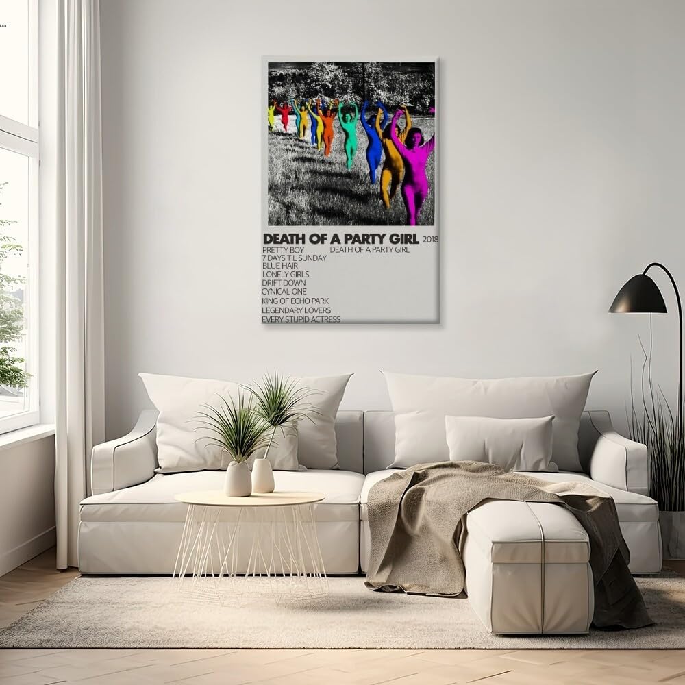 ANtruncate Who Really Cares Tv Girl Poster Music Album Poster Canvas Wall Art Room Aesthetic Modern Decor Painting Teenager Bedroom Living Room Dormitory Decor Vintage Wall Art24x36in Framed, style-9