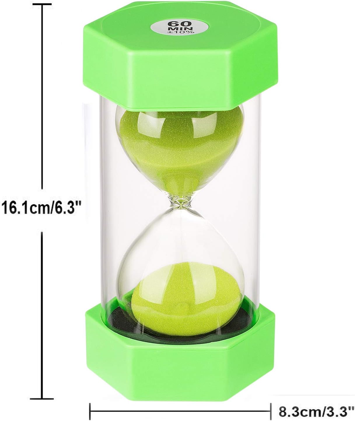 KSMA Sand Timer 60 Minutes Hourlass Timer,Colorful Sandglass Timer for Kids,Office,Classroom,Kitchen,Games,Toothbrush Timer Clock
