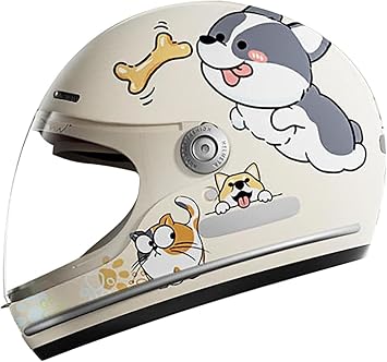 Cute Cartoon Kids Motocross Helmet DOT Approved Go-Kart Full Face Motorcycle Children Helmet Youth Offroad Four Wheeler Moped ATV Racing Dirt Bike Helmet for 4-12 Years Old