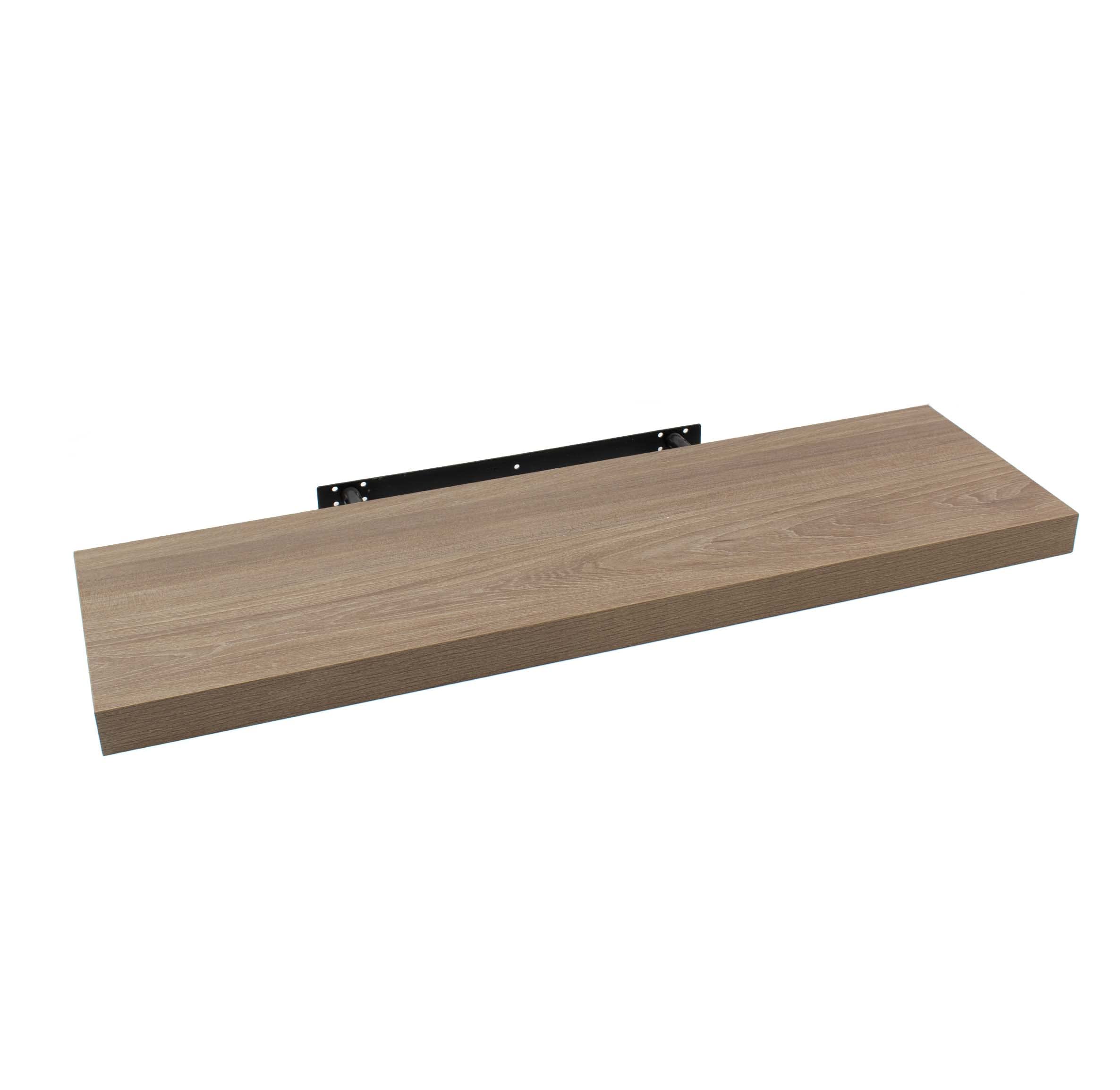 The Secret Home – Estante Rectangular - Estantería Balda Flotante Mueble Organización para Colgar - para Salón, Cocina, Habitación, Pasillo (Madera Oscura Natural)