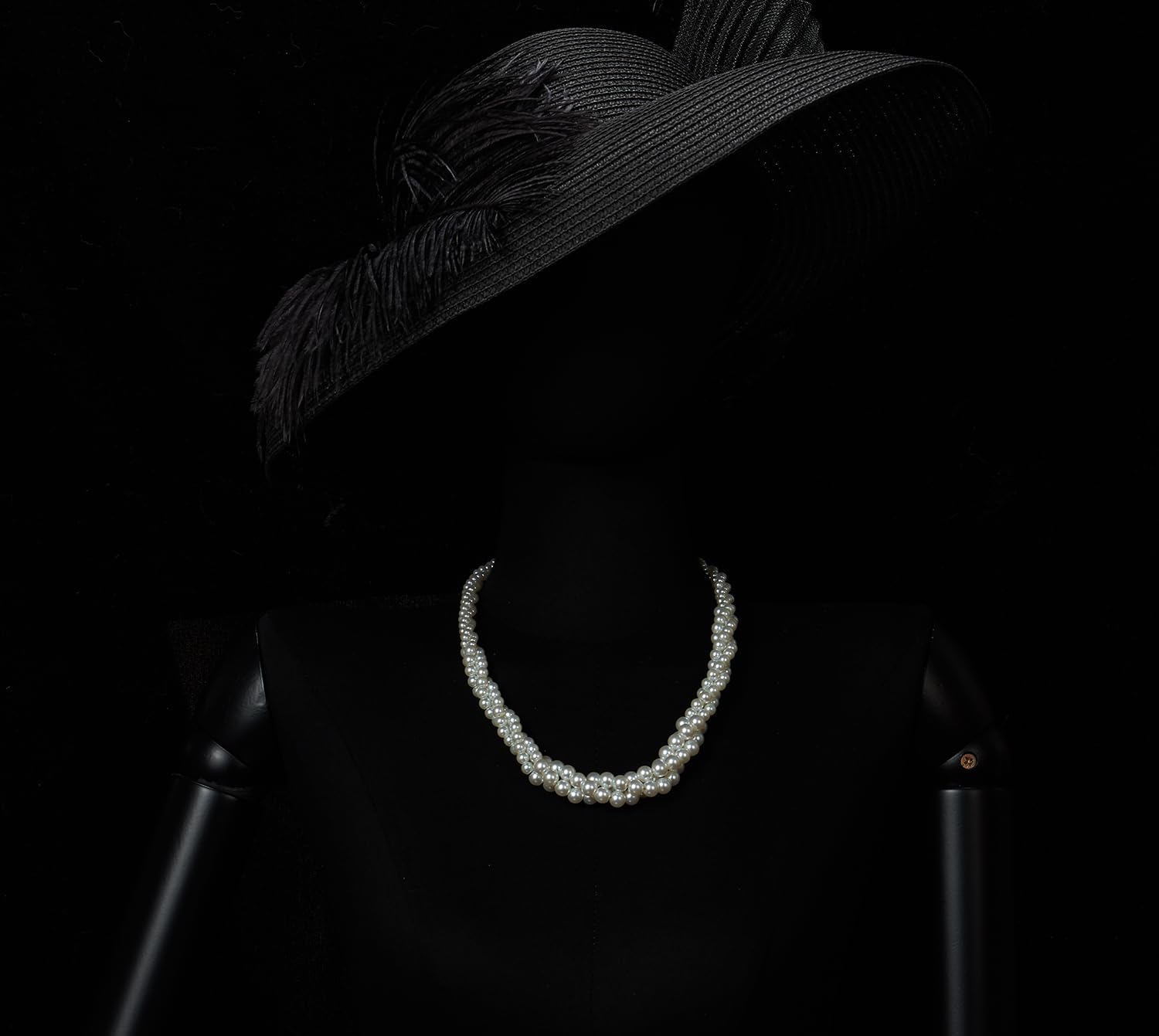 Braided Pearl Statement Necklace Faux Pearls in Interwoven Design Chic and Sophisticated Jewelry