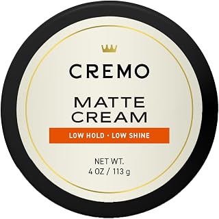 Cremo Barber Grade Matte Hair Cream for Men - Light Hold, Low Shine, Natural Styling, 4 oz