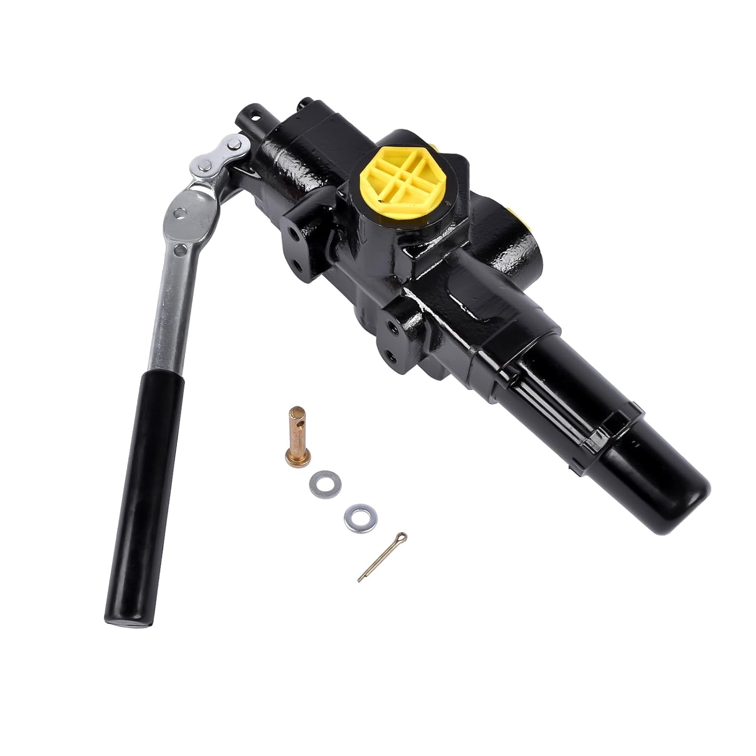 25 GPM Hydraulic Log Splitter Directional Control Valve, Adjustable Auto Return Detent Lever Handle, 3500 PSI (1/2" Work Ports)