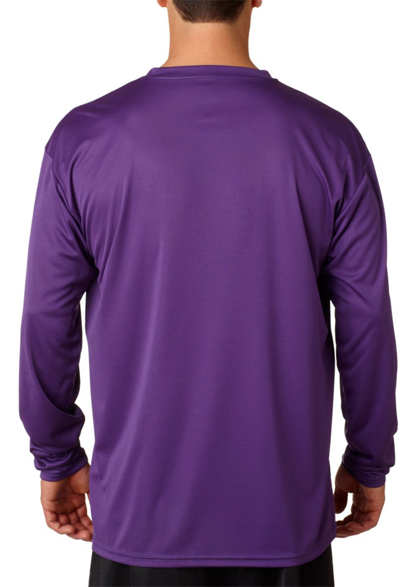 A4 Adult Cooling Performance Long-Sleeve T-Shirt, Sfty Yellow, Large