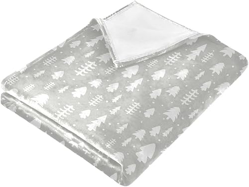 Miniatura 2 de FRODOTGV Manta de viaje de felpa con patrón de árbol de Navidad dibujado a mano, manta de felpa acogedora y cómoda, 60 x 90 pulgadas para oficina,