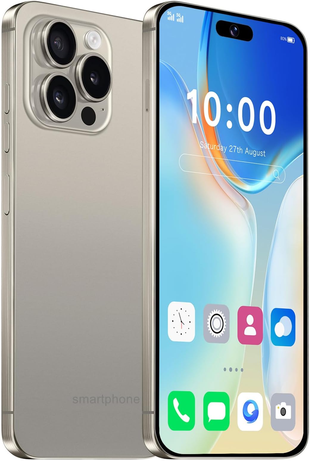 EchoamoA15 Pro Unlocked Phone 5G Cell Phone,6GB+256GB Smartphone Android 13.0,6.8" FHD Display,6800mAh Battery,Dual SIM (Gray)