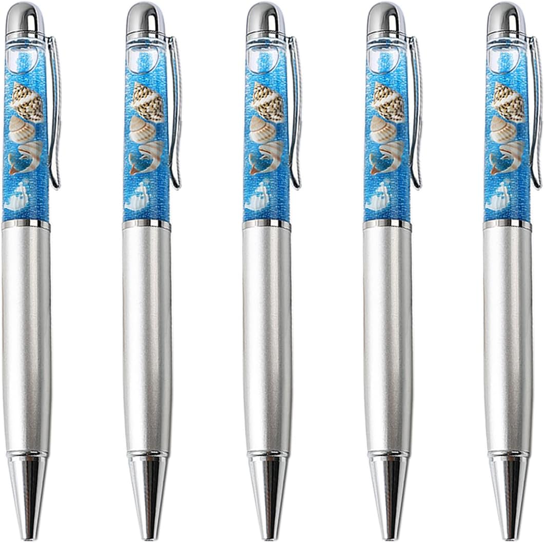 Gullor 5 Pieces Retractable Ballpoint Pens, Bling Dynamic