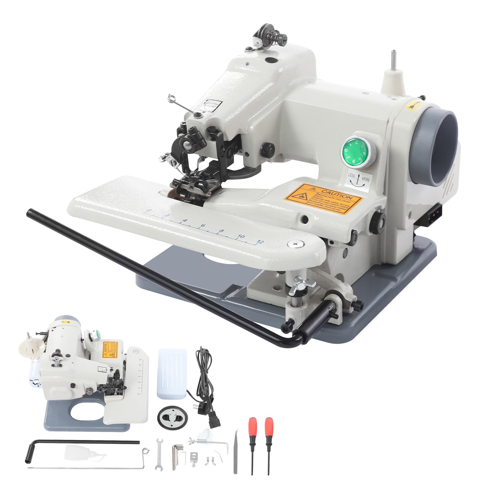 100W Blindstichmaschine, Tragbare Blindstich Saummaschinen, Blindstich Nähmaschine, Haushaltsnähmaschine 1200 U/min, Schneider Nähmaschine, für Schneidereien und Reinigungen