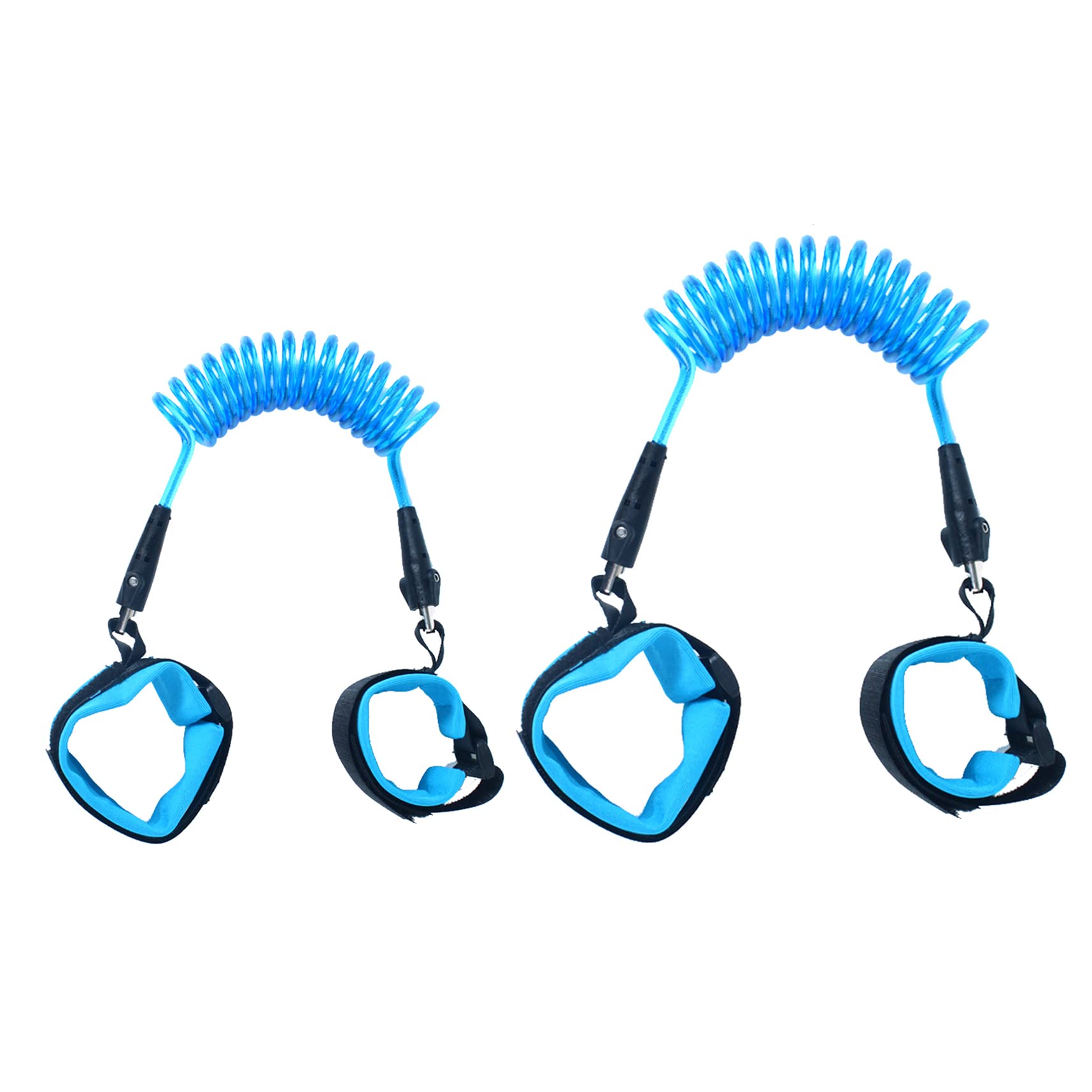 2Pcs Anti Lost Wrist Link Belt 360°Rotate Walking Harness for Toddler Child Safety Strap Leash Wrist Band with Elastic Wire Rope Secure Harness for Travel Shopping Road Safety